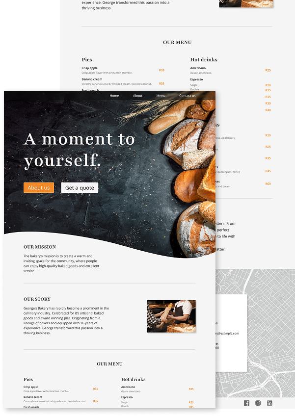 cover image for bakery redesign