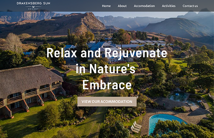 drakensberg sun resort website cover